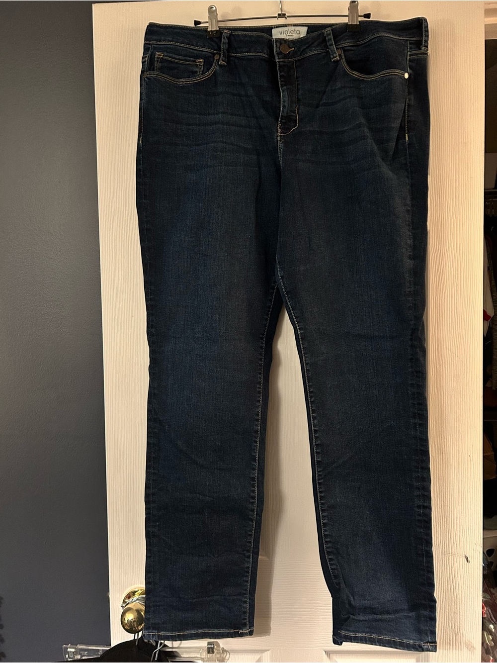Women’s Violetta by Mango Dark Blue Valentina Slim Jeans